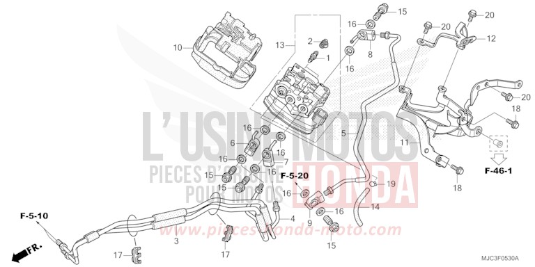 FRONT VALVE UNIT (CBR600RA) for CBR600RR ABS GRAPHITE BLACK (NHB01) from 2013